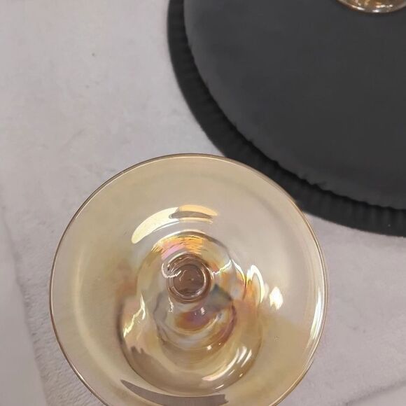 Set of 3 amber candle stands - Picture 5 of 5